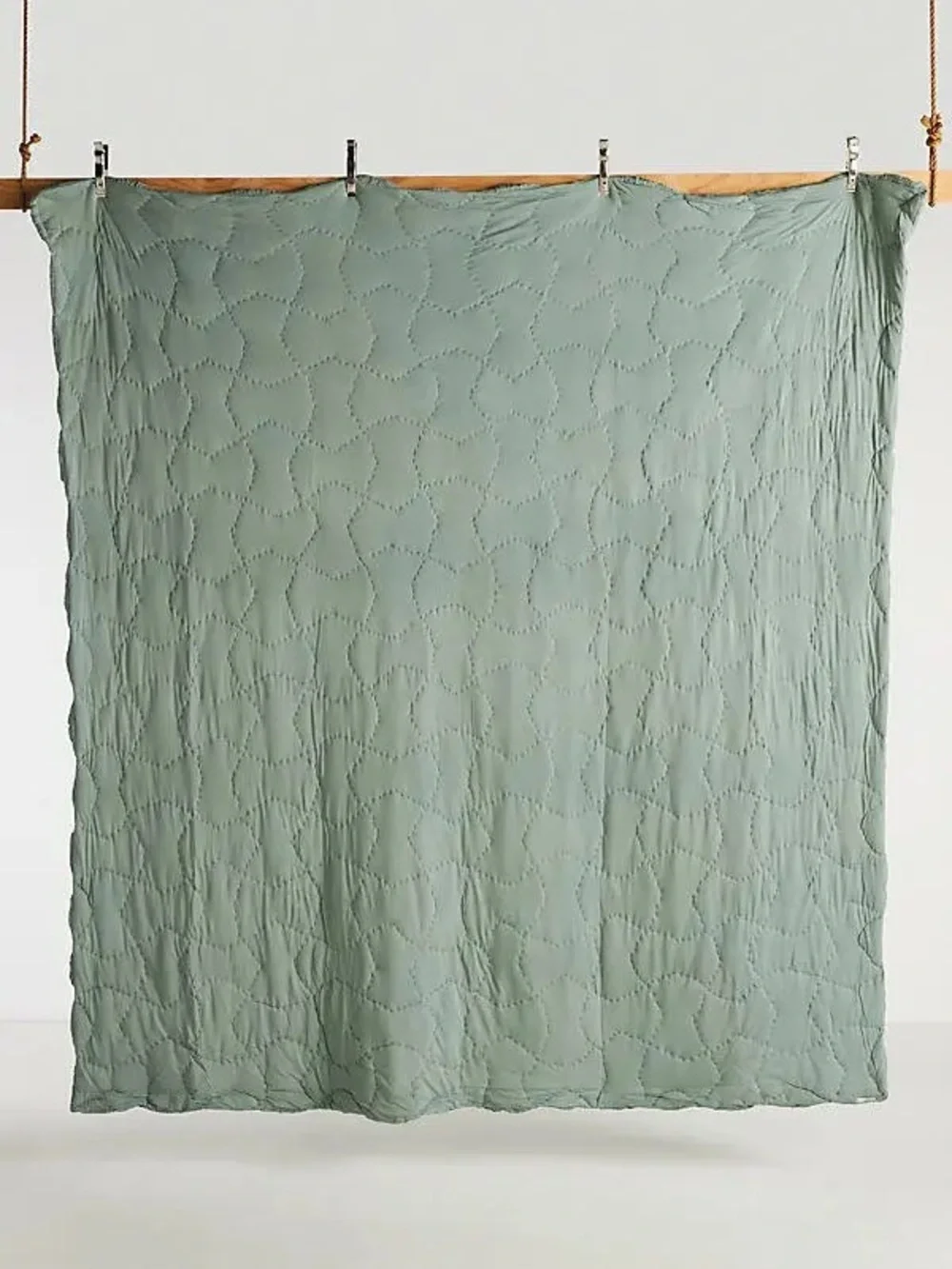 New Anthropologie Constance Cotton Jersey Cloud Quilt Size King!